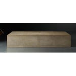 Smythson Shagreen rectangle coffee table in smoke and brass